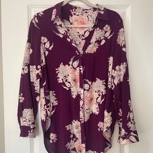 Floral Button-Up Blouse